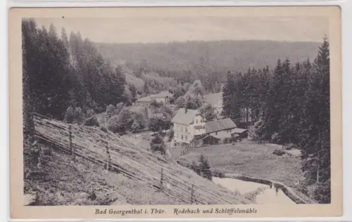 908698 Ak Bad Georgenthal i. Thür. Rodebach und Schlöffelsmühle. um 1930