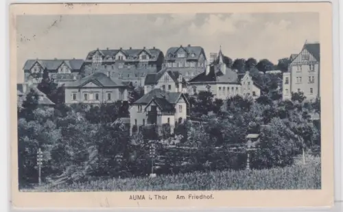 908702 Ak AUMA i. Thür. Am Friedhof. 1919