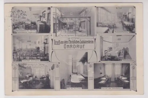 909408 Mehrbild Ak Gruß aus dem Christlichen Soldatenheim OHRDRUF. 1913