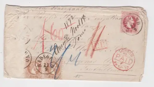 52216 alter Ganzsachen Brief St.Radegund nach Buenos Aires 1872