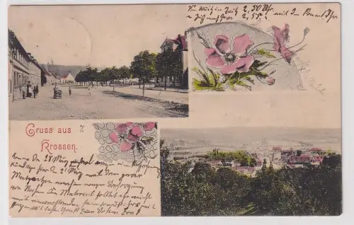 907772 Mehrbild Ak Gruß aus Krossen Crossen an der Elster 1909