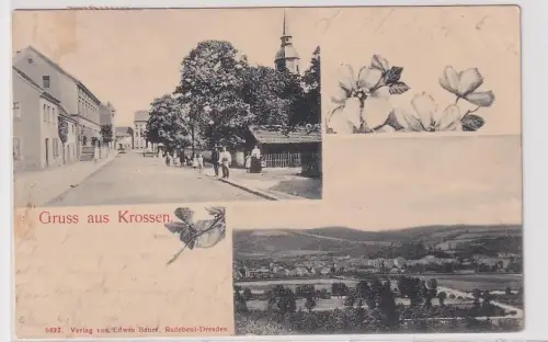 907770 Mehrbild Ak Gruß aus Krossen Crossen an der Elster 1909