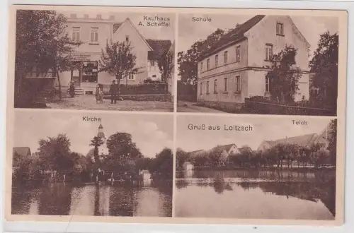 907765 Mehrbild Ak Gruß aus Loizsch bei Zeitz Kaufhaus, Schule usw. 1935