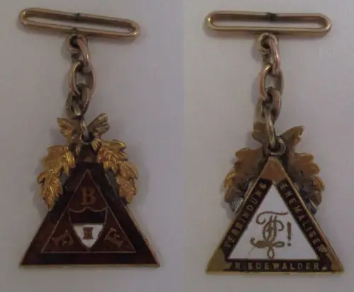 vergoldeter Bierzipfel Verbindung ehemaliger Friedwalder (Hessen)um 1920(172539)