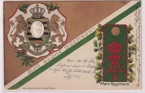 902332 Präge Ak Mein Regiment Dresden 1. K.S. Leib-Grenadier-Regiment Nr.100