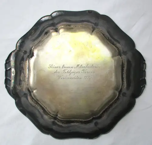 835er Silber Schale Feldjäger-Verein Weihnachten 1935 Quist Esslingen (161976)
