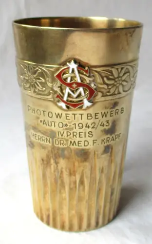 800er Silber Pokal Photowettbewerb "Auto" 1942/43 IV. Preis Club Alpin (126658)