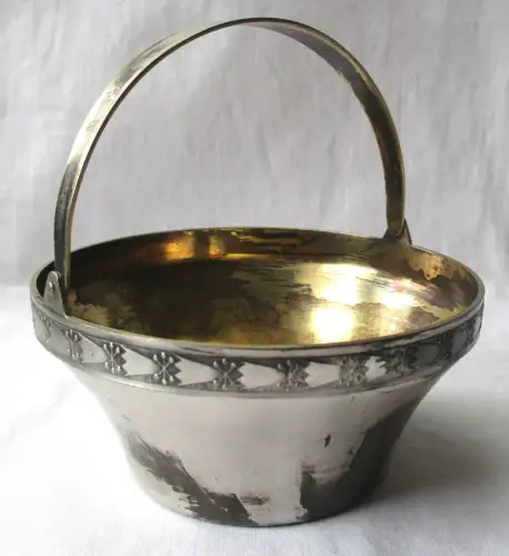 88 Zolotniki 916,6er Silber Russische Henkelschale Körbchen (110305)
