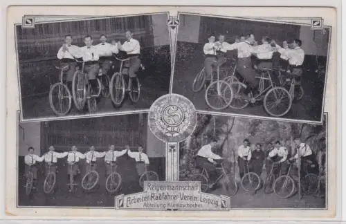 74052 Ak Reigenmannschaft Arbeiter-Radfahrer-Verein Leipzig. um 1930