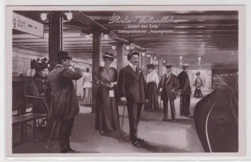 20433 Ak Berlin-Weltsadtleben"Unter der Erde" Untergrundbahnhof"Hausvogteiplatz"