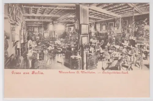 44579 Ak Gruss aus Berlin. Warenhaus A. Wertheim. -Antiquitäten-Saal. um 1930