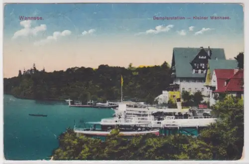 03542 Ak Wannsee. Dampferstation - Kleiner Wannsee. Berlin 1977