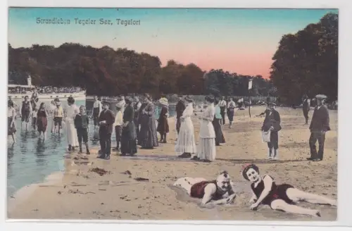 56540 Ak Strandleben Tegeler See, Tegelort. um 1911