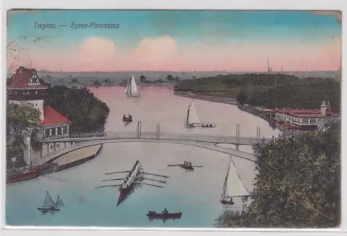 27751 Ak Treptow - Spree-Panorama. 1919