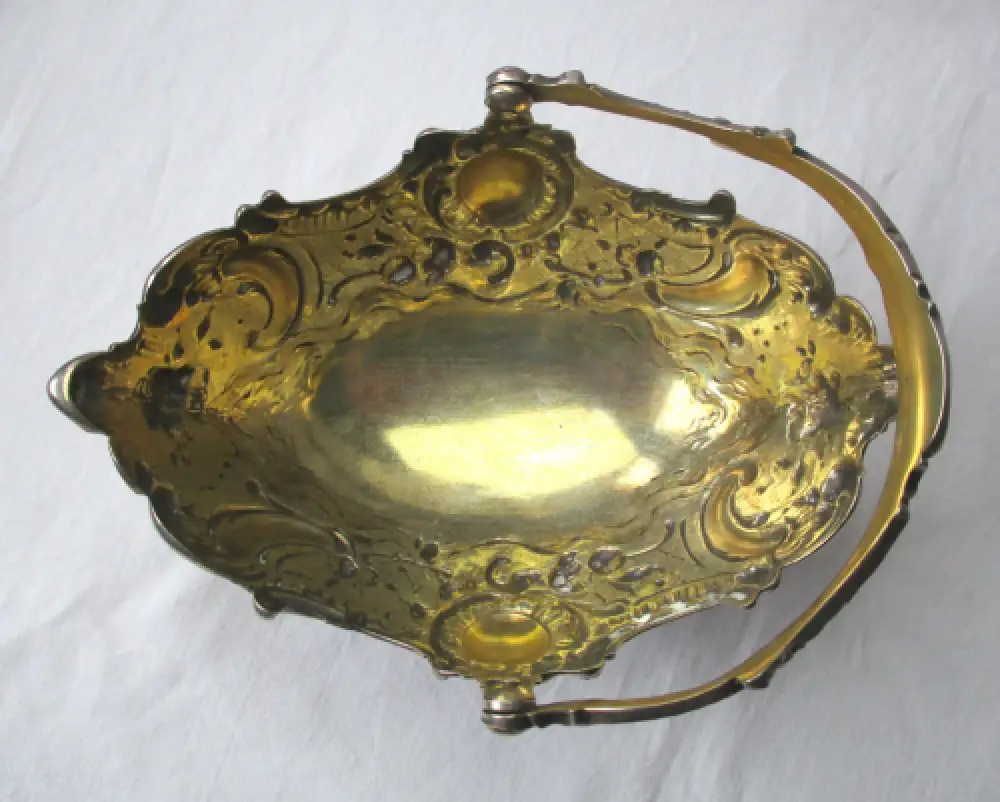 800er Silber Schale Jugendstil mit Wappen Hessenberg datiert 1893 (112914) 5