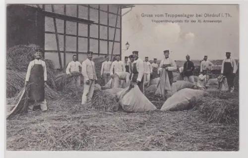 908887 Ak Gruss vom Truppenlager bei Ohrdruf - Truppenübungsplatz XI. Armeekorp