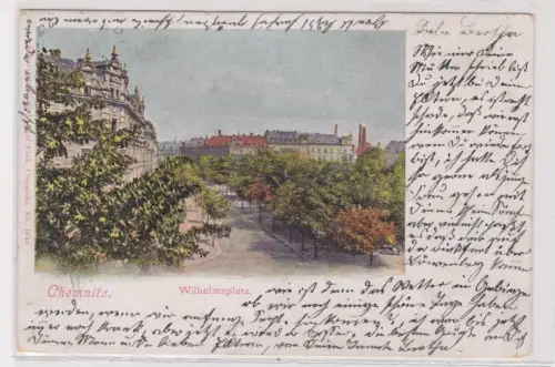908892 Lithographie Ak Chemnitz - Wilhelmsplatz 1901