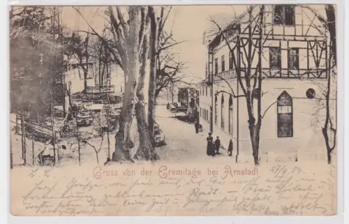908893 AK Gruss von der Eremitage bei Arnstadt. 1903
