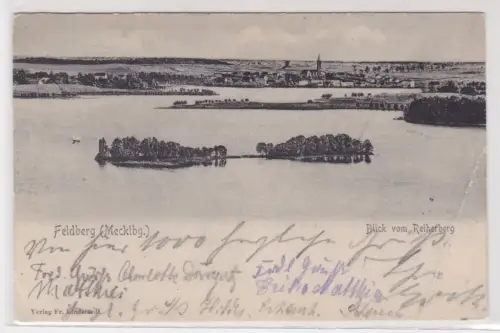 909363 AK Feldberg (Mecklbg.) Blick vom Reiherberg. 1906