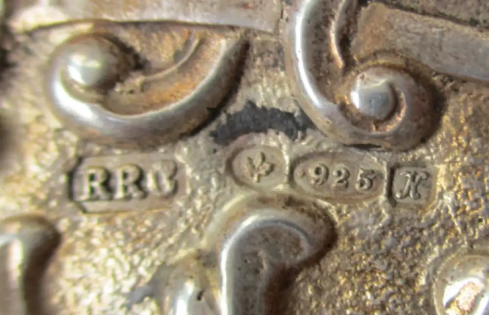 925er Silber Teesieb Holländerwindmühle Landschaftsansichten (116194) 4