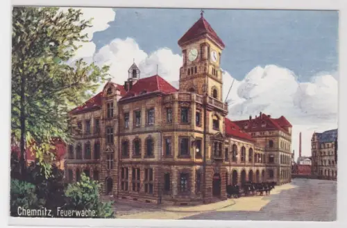 909243 AK Chemnitz, Feuerwache. um 1940