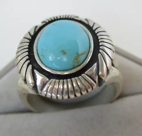 edleer Damen Ring 925 Sterling Silber mit Türkis Design Carolyn Pollack (133559)