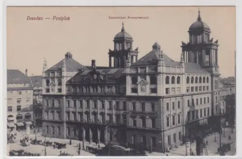 80806 AK Dresden - Postplaß. Kaiserliches Fernsprechamt. um 1940
