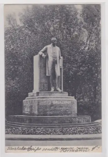 909499 AK   Carl Alexander - Denkmal. Eisenach. 1909