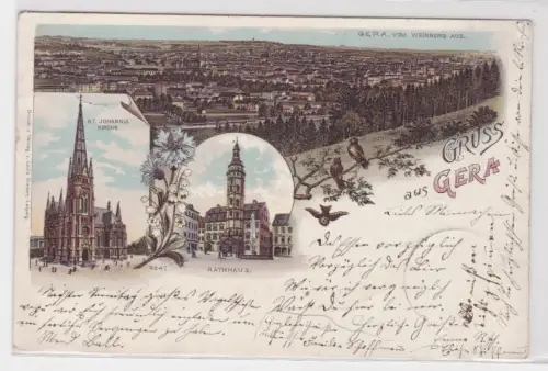 908777 Mehrbild AK Gruss aus Gera. 1899