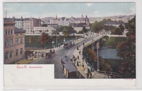 908779 AK Gera-R. Heinrichsbrücke. um 1930