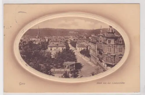 908780 Präge AK Gera. Blick von der Louisenhöhe. 1911