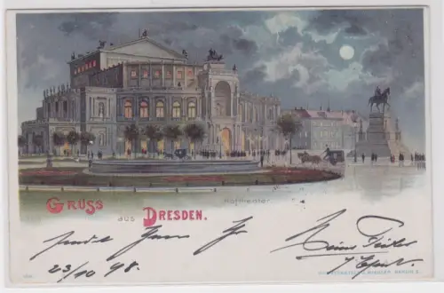 908782 AK Gruss aus Dresden. Hoftheater. 1898