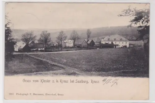 909291 AK Gruss vom Kloster z. h. Kreuz bei Saalburg, Reuss. 1907