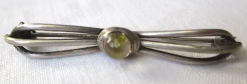 elegante 835er Silber Kette mit farblosem Schmuckstein Anhänger (114490)