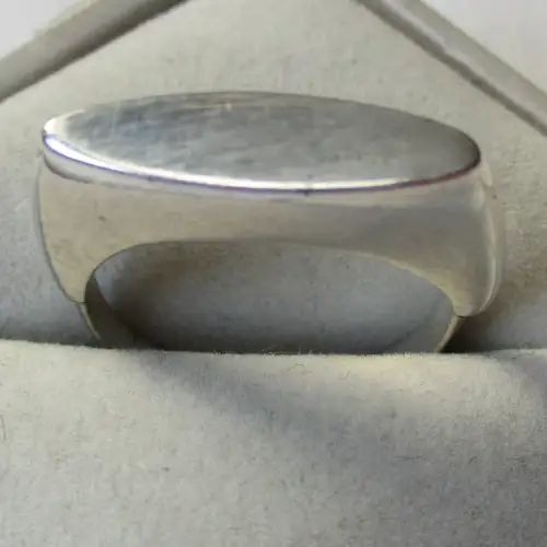 schlichter silberner Damenring mit Punze YR (156776)