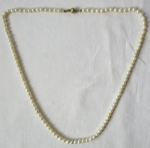 333er Gold Verschluss Kette Perlenkette 106 Perlen Ø 4,7 mm Länge 50 cm (111438)