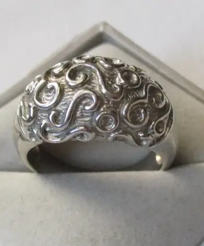 wunderbarer Damenring 925er Silber mit Kringel Muster (158762)