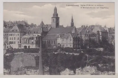 908951 Ak Luxembourg.Eglise St Michel & environs St Michaels-Kirche mit Umgebung