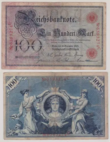 100 Mark Reichsbanknote 18.12.1905 Rosenberg 23 (105301)