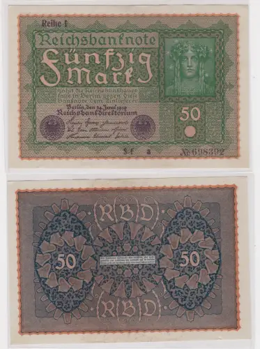 50 Reichsmark Banknote 24.6.1919 Ro.62a Erh.I (104822)