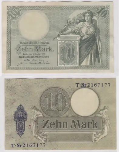 10 Mark Banknote Reichskassenschein Berlin 6. Oktober 1906 Ro. 27b (105745)