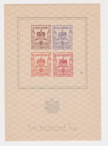 Deutsche Lokalausgabe Stadt Finsterwalde Block  1 postfrisch (106866)