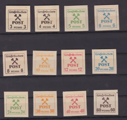 Deutsche Lokalausgabe Großräschen Michel 31-42 postfrisch (102761)