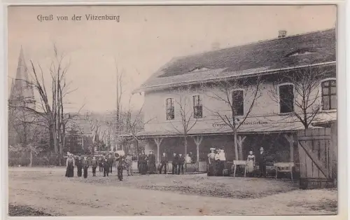 66110 Ak Gruß von der Vitzenburg Gasthaus zum Schweizerhaus um 1920