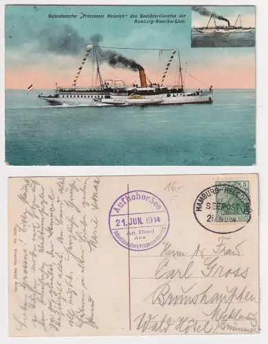 49034 Ak Salondampfer "Prinzessin Heinrich" des Seebäderdienst der HAPAG