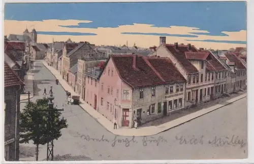 58570 Feldpost Ak Oschersleben Magdeburger und Berlinerstrasse 1916