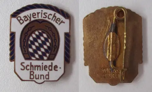 emailliertes Abzeichen Bayerischer Schmiedebund Hersteller Winkler Fürth /107593