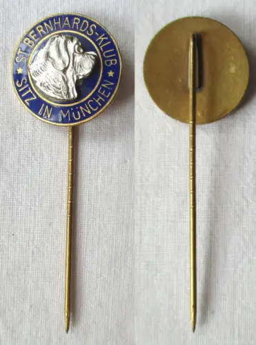 emaill. Mitgliedsabzeichen St. Bernhards Klub München Bernhardiner Hund (134011)