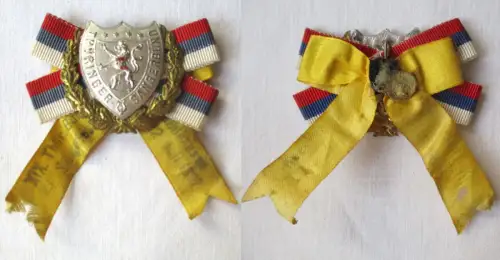 altes Blech Abzeichen 19. Thür. Bundes Sängerfest Mühlhausen 1897 (130831)