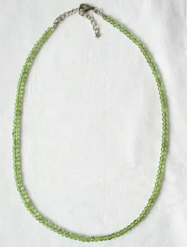 elegante 925er Silber Verschluss Halskette Lemon Citrin Perlen Ø 4,5mm (100309)